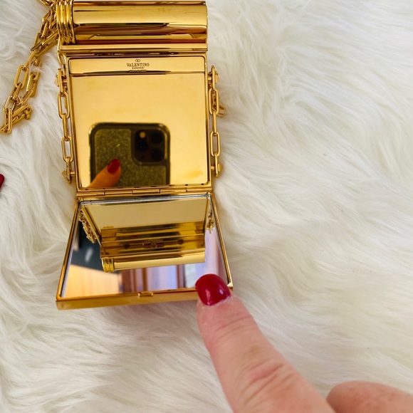 Valentino Minaudiere Mirror Clutch in Fuxia - Picture 8 of 14